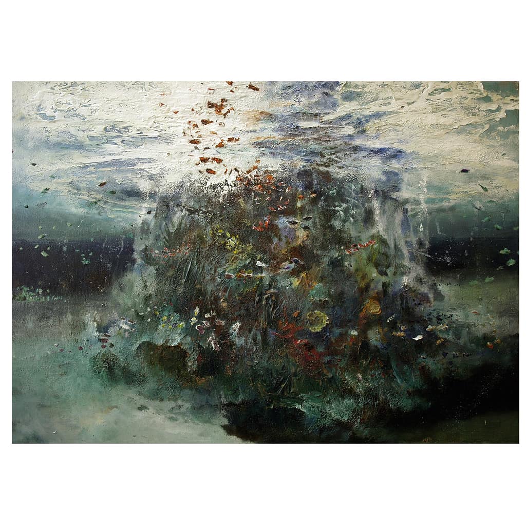 DIVER-olio su tela, cm100x70, Fr. Santosuosso 2018