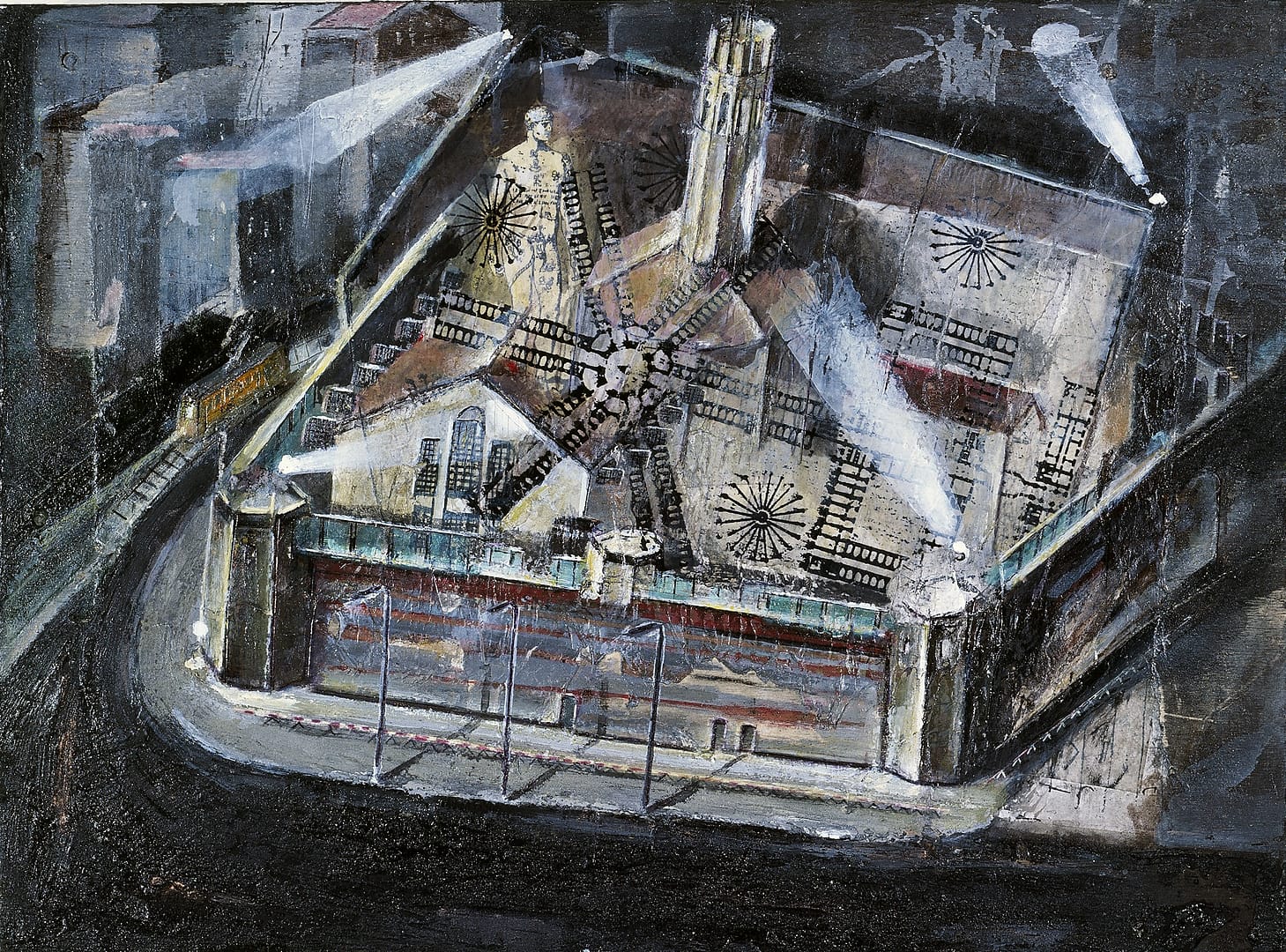 07 san Vittore, 2000,tecnica mista su legno,cm 35x47.