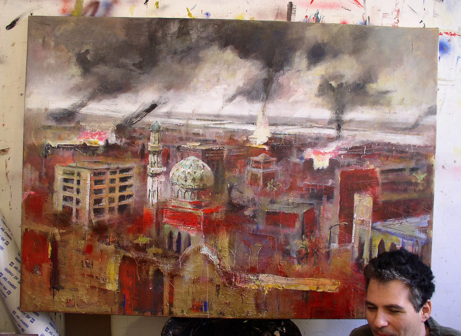 BAGHDAD-2002-olio e acrilici su tela cm 100x140