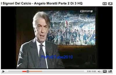 Moratti nel suo studio con dipinto Santosuosso