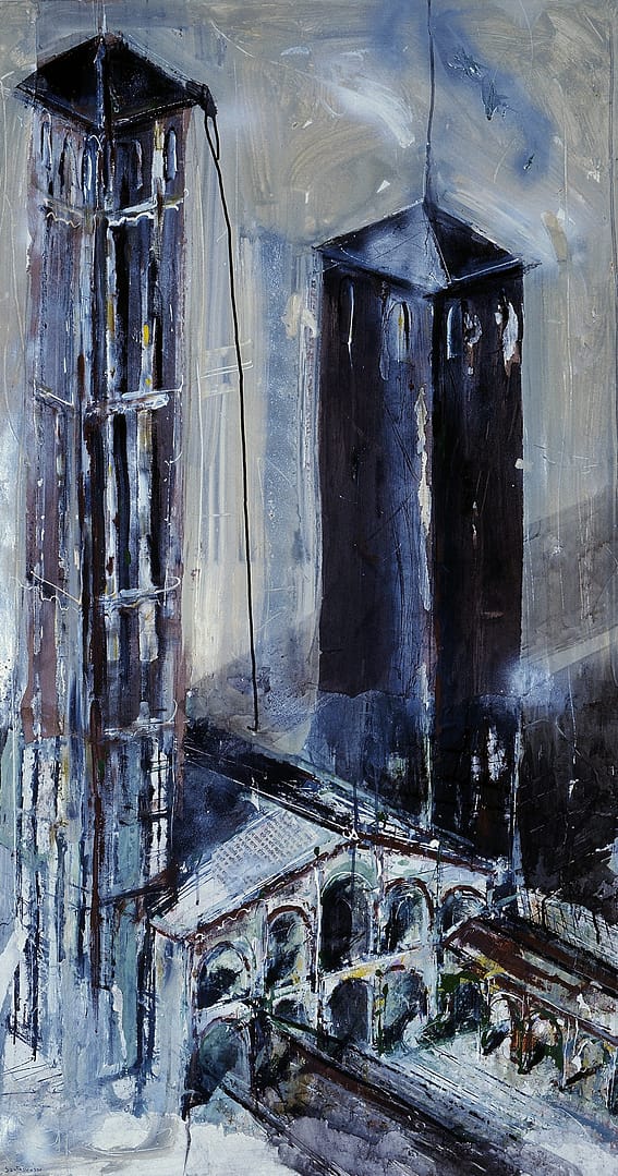 10 S.AMBROGIO, 2000, acrilico su tela 150x80